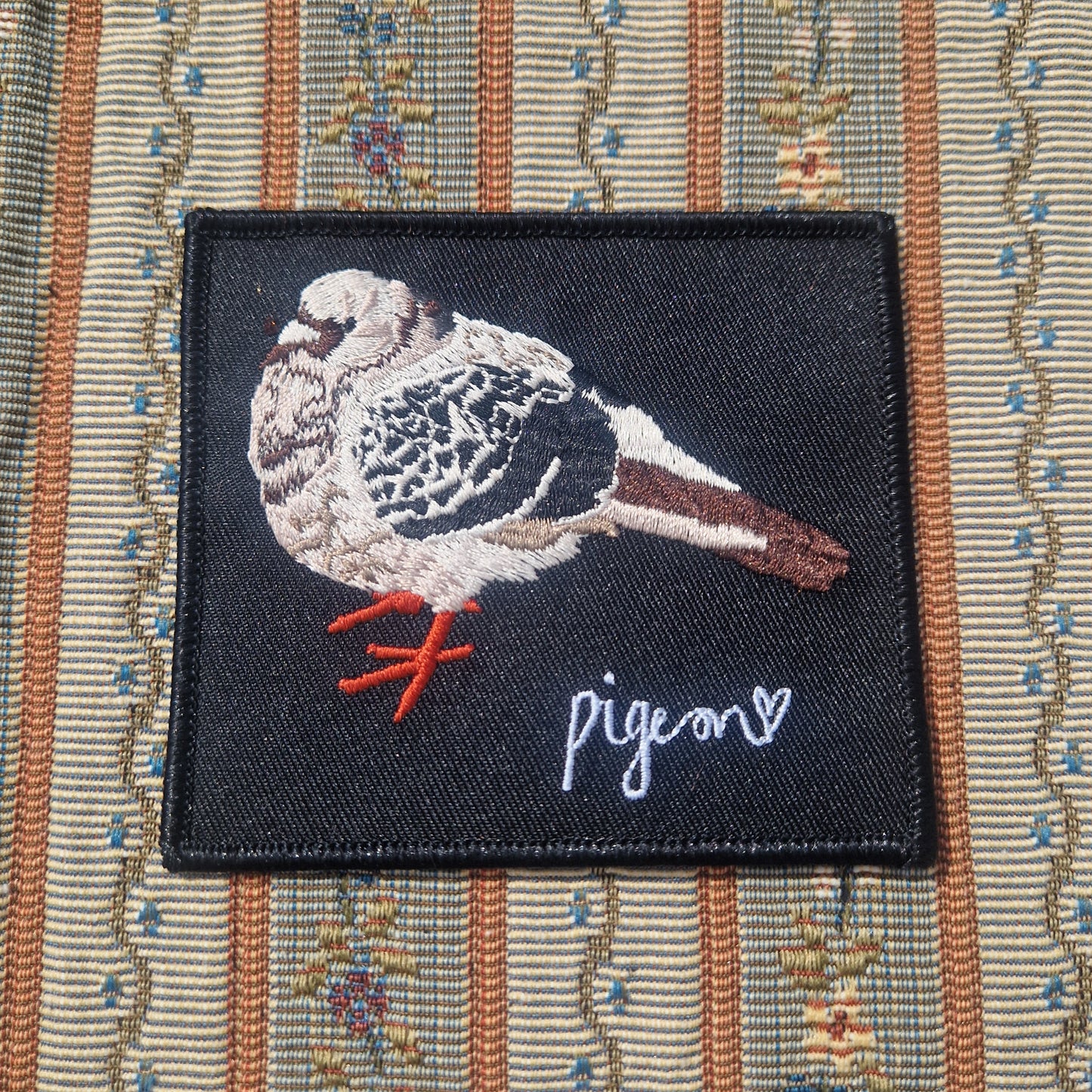 Embroidered Bert Pigeon Patch
