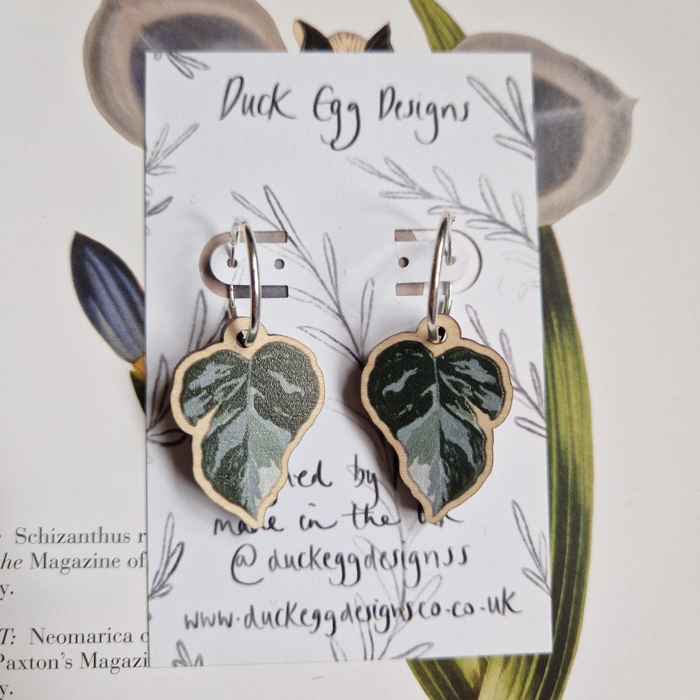 Monstera Leaf Earrings