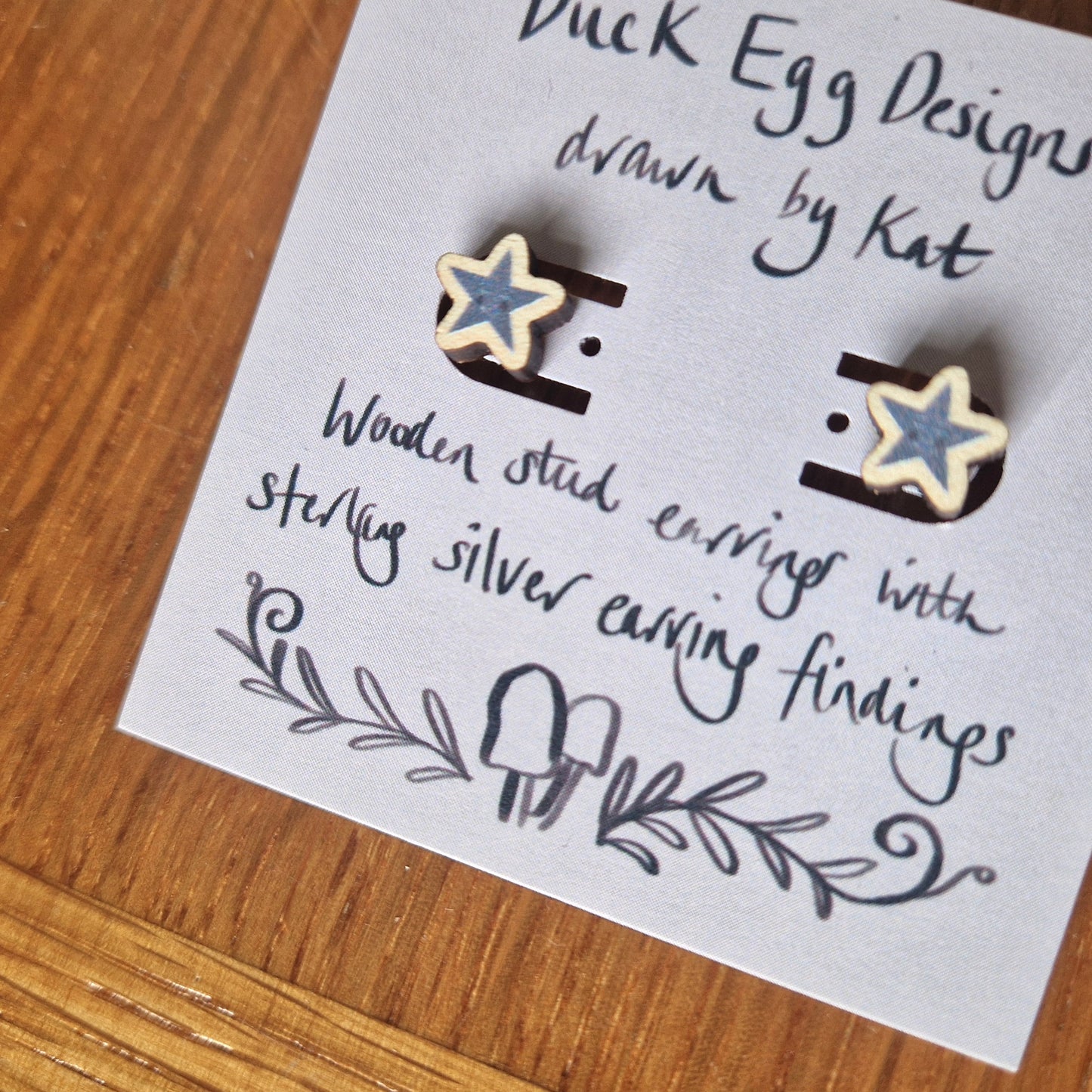 Star Face Stud Earrings