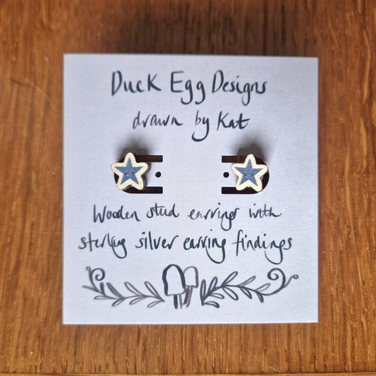 Star Face Stud Earrings