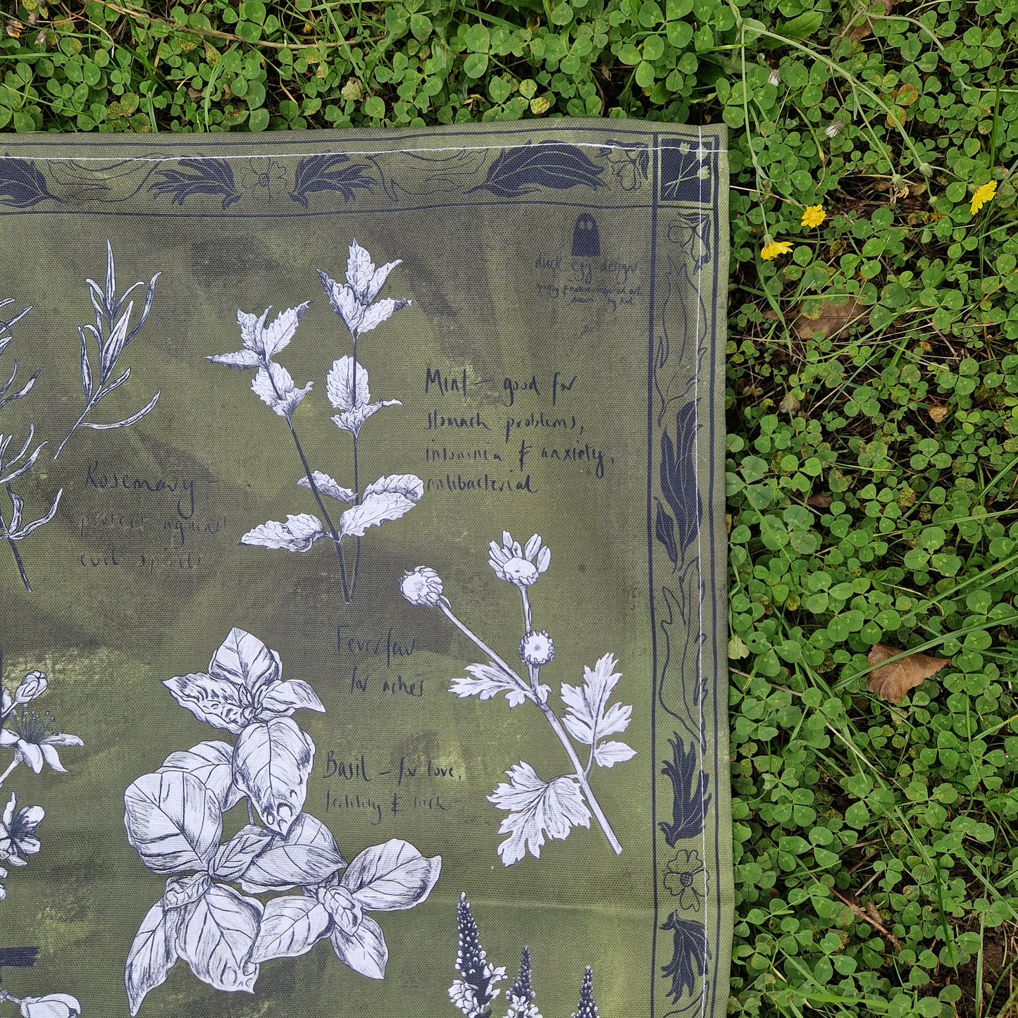 Witch's Garden Tea Towel