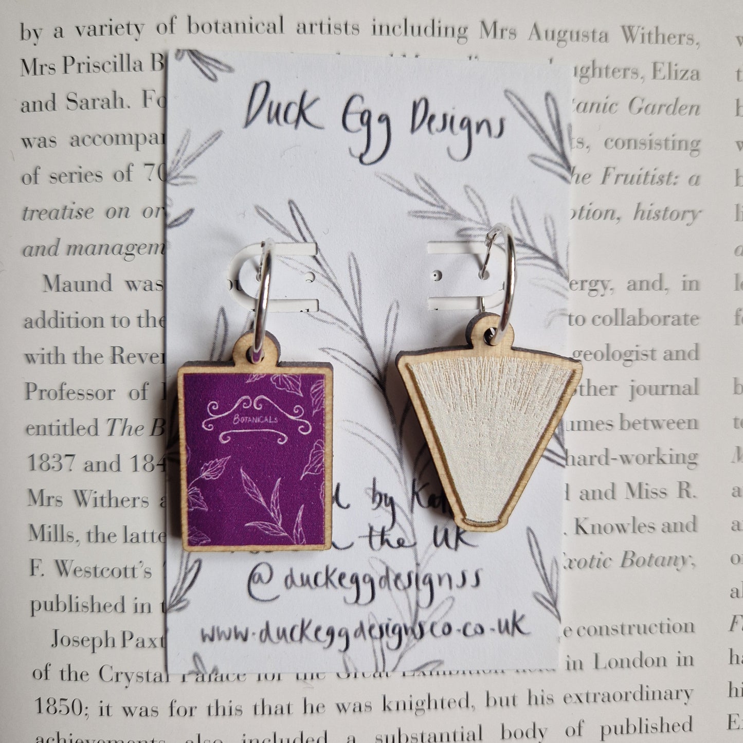 Book Earrings