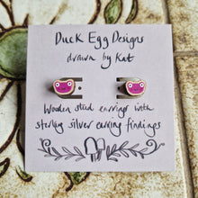 Load image into Gallery viewer, Pink Frog Stud Earrings
