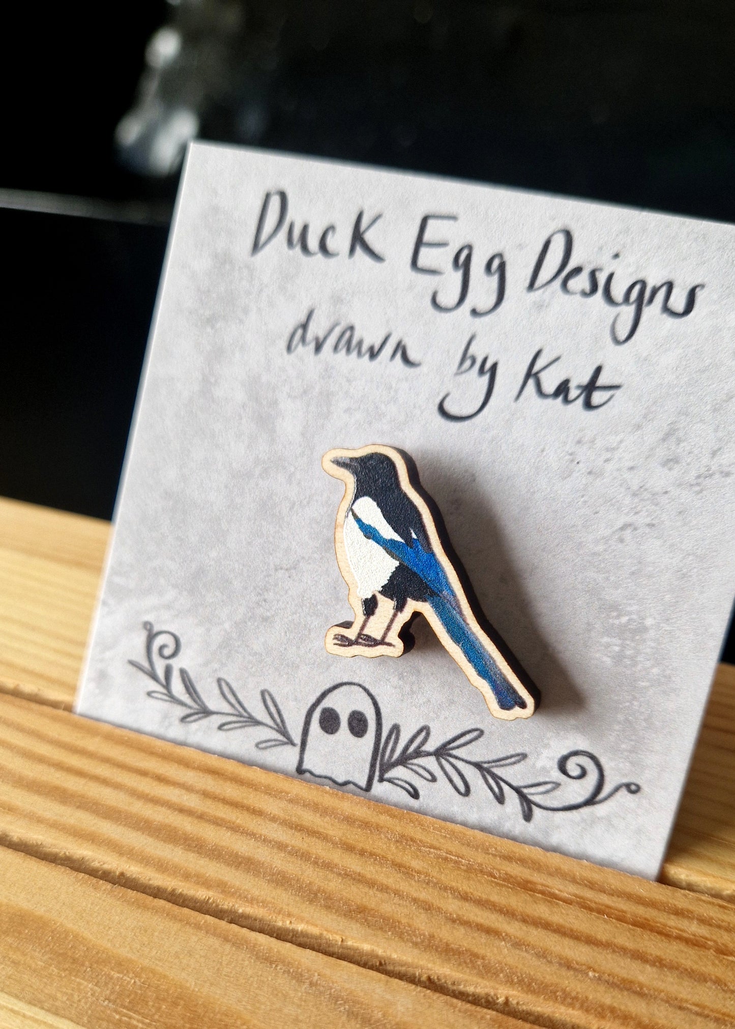 One For Sorrow Magpie Mini Pin