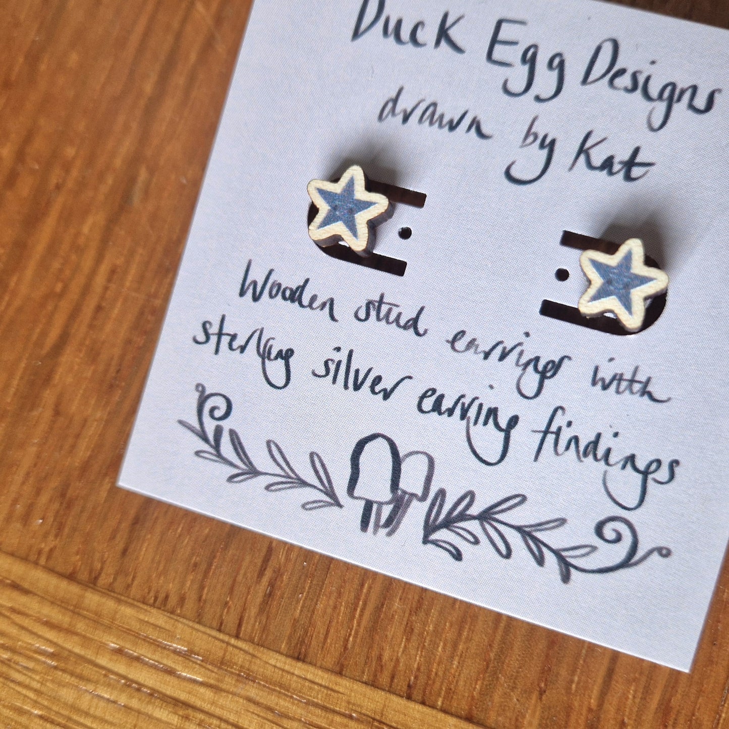 Star Face Stud Earrings