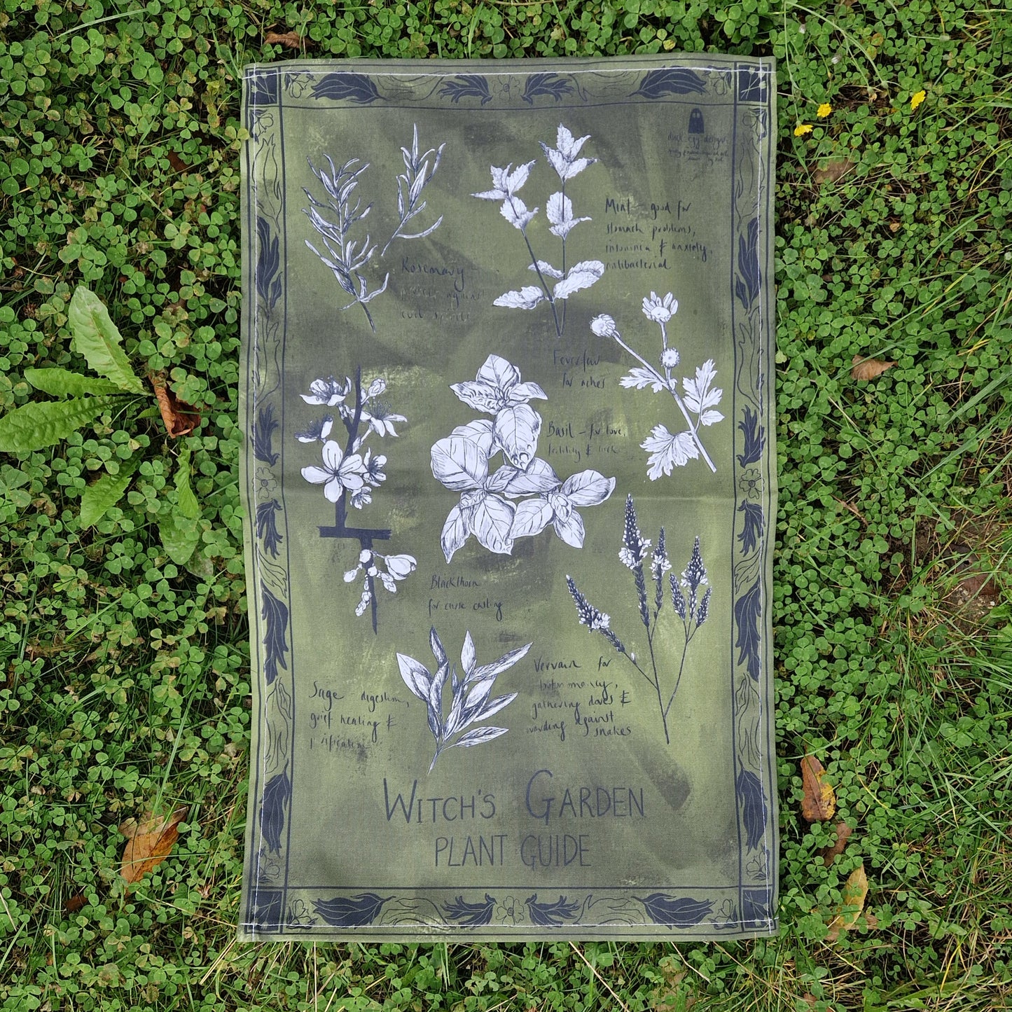 Witch's Garden Tea Towel