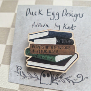 Stack Of Books Pin Badge