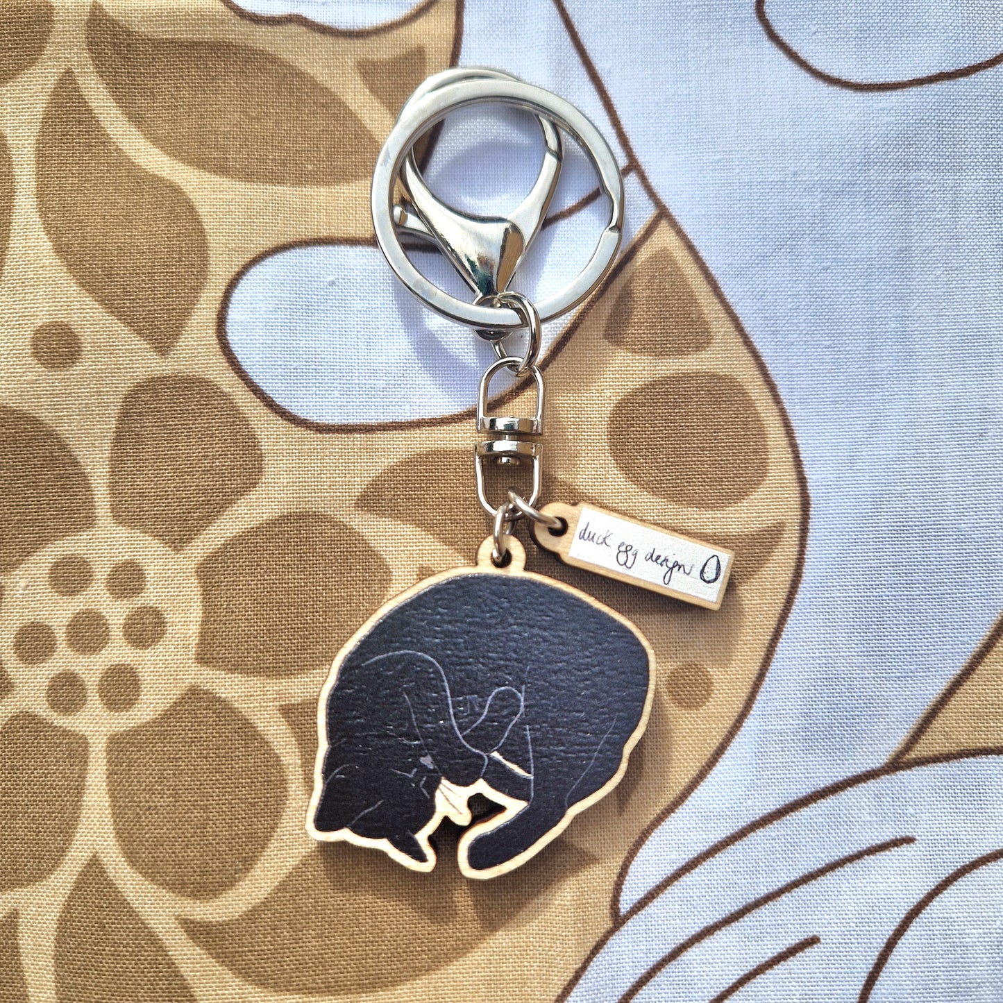 Cocoa Black Cat Keyring