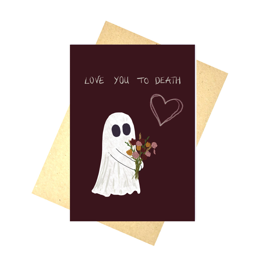 Love You To Death Ghost Card